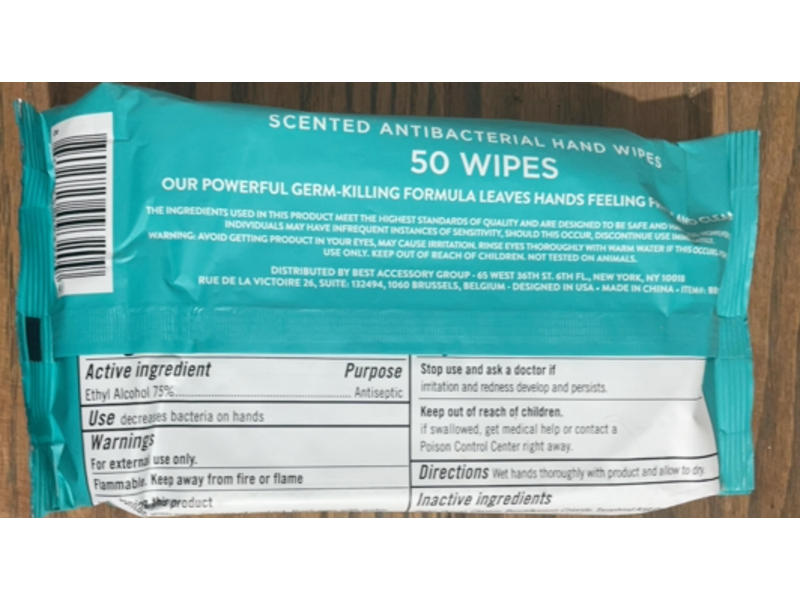 My Beauty Spot Antibacterial Hand Wipes, Hawalian Coconut Scented, 50 Count