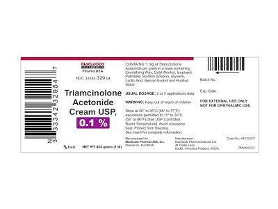 Triamcinolone Acetonide Cream USP 0.1%, 454 g, Macleods (RX)