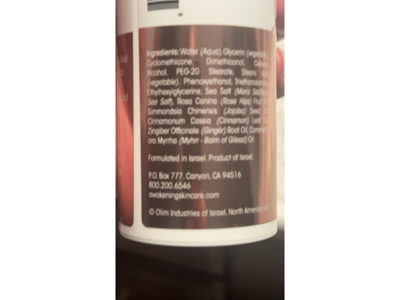 Awakening Mineral Hand Cream, Dead Sea Magnesium, 3.38 fl oz/100 mL