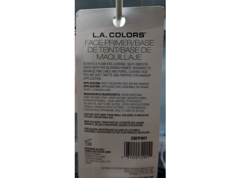 L.A. Colors Total Blur Primer, Clear, 0.50 fl oz/15 mL