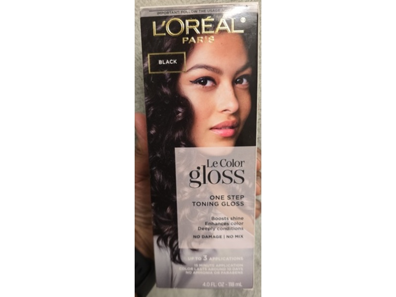 L'Oreal Paris Le Color Gloss Hair Color, Black, 4 fl oz/118 g