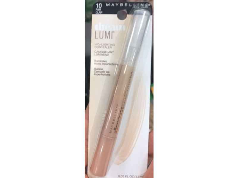 Maybelline New York Dream Lumi Highlighting Concealer, 10 Fair, 0.05 fl oz/1.5 mL