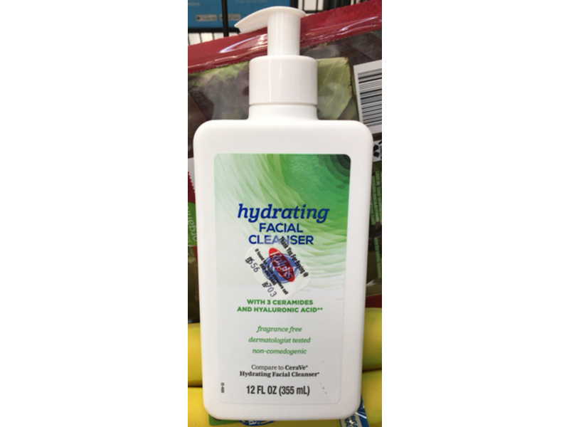 Kroger Hydrating Facial Cleanser, 3 Ceramides & Hyaluronic Acid, 12 fl oz/355 mL