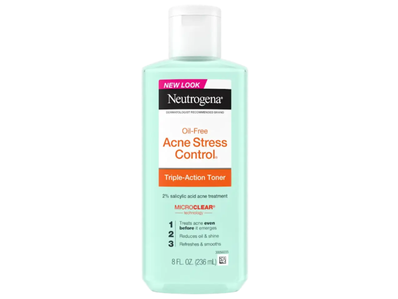 Neutrogena Oil-Free Acne Stress Control Triple-Action Toner, 8 fl oz/237 mL