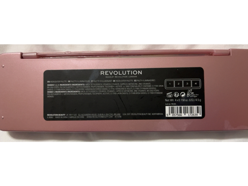 Revolution Makeup Highlighter Palette, Fierce Mind, 0.158 oz/4.5 g