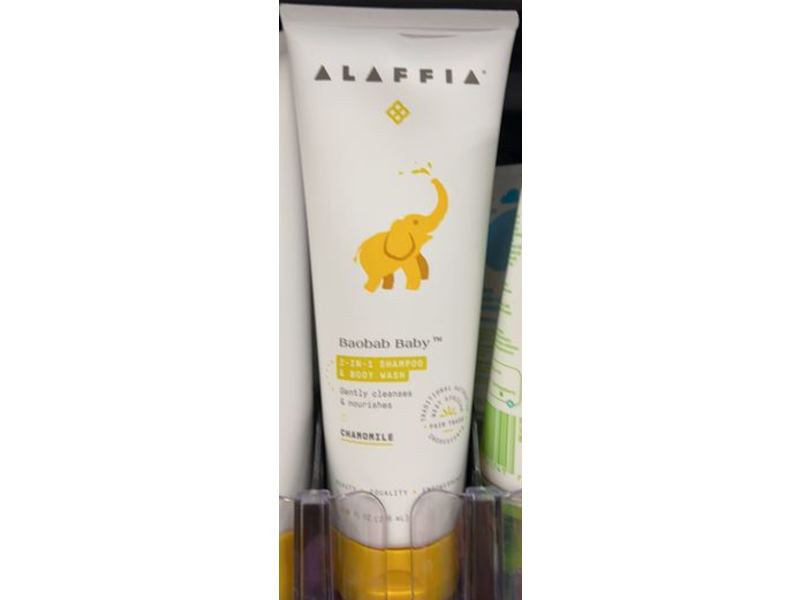 Alaffia Baobab Baby, 2-In-1 Shampoo & Body Wash, Chamomile, 8 fl oz/236 mL