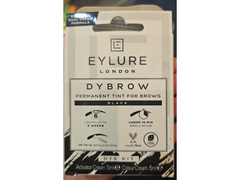 Eylure Dybrow Permanent Tint For Brows Dye Kit, Black, 5 mL