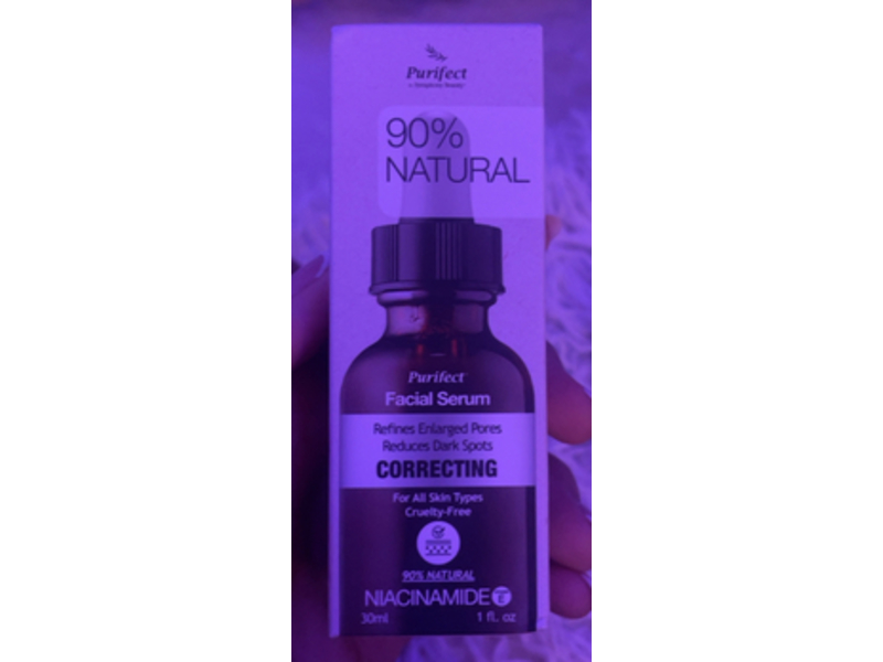 Purifect By Symphony Beauty Correcting Facial Serum, Niacinamide + Vitamin E, 1 fl oz/30 mL