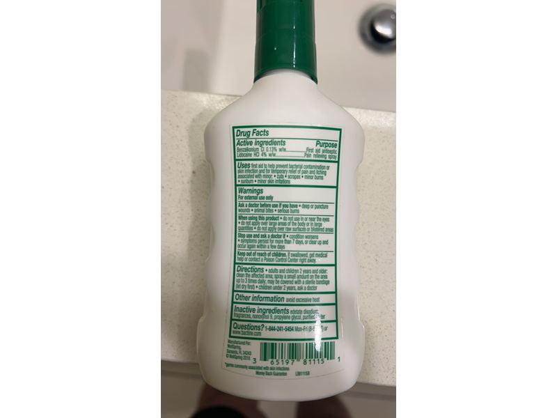 Bactine Max Pain Relieving Cleansing Spray, No Sting, 5 fl oz/148 mL