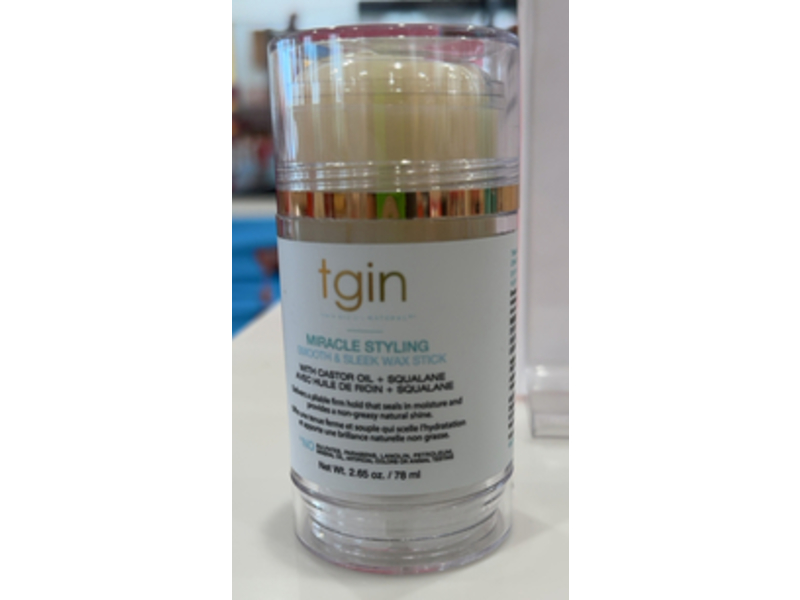 Tgin Miracle Styling Smooth & Sleek Wax Stick, Castor Oil + Squalane, 2.65 oz/78 mL