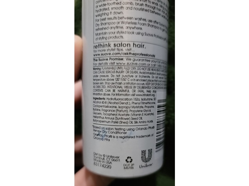 Suave Professionals Dry Conditioner Spray, 3.2 oz/90 g