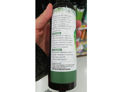 sky organics witch hazel facial toner