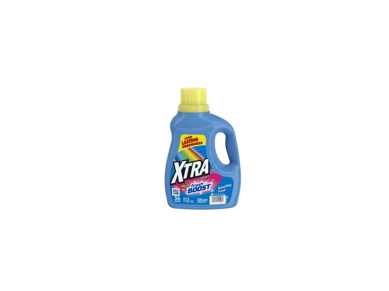 Xtra Plus Fresh Boost Laundry Detergent, Sparkling Fresh, 36 Loads, 56 fl oz/1.55 L