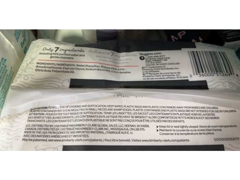 Huggies Hypoallergenic Baby Wipes, Unscented, 56 Wipes