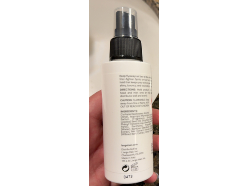 L'ange Style Secure Weightless Flyaway Smoothing Spritz, 3.38 fl oz/100 mL