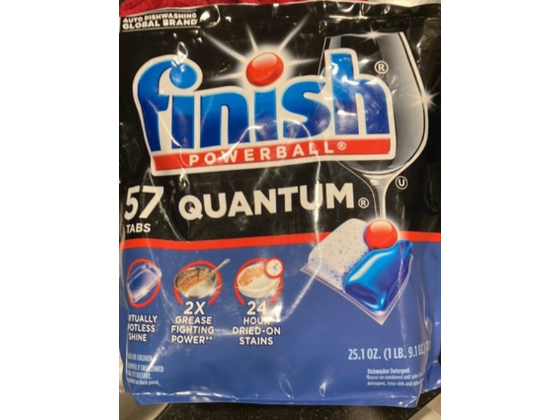 Finish Quantum Dishwasher Detergent, Fresh, 25.1 fl oz/712 g, 57 Count