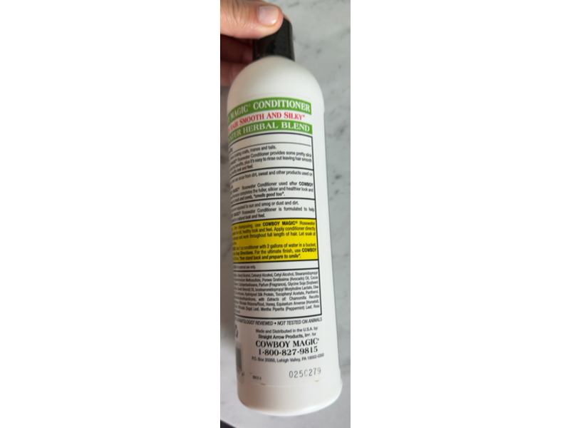 Cowboy Magic Conditioner, Revitalizes & Detangles, Rosewater, 16 fl oz/473 mL
