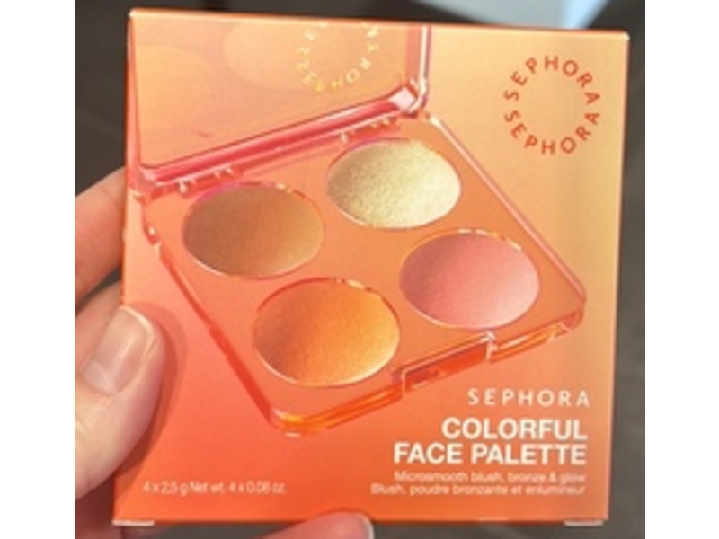 Sephora Collection Colorful Face Palette, Light To Medium, 0.08 oz/2.5 g