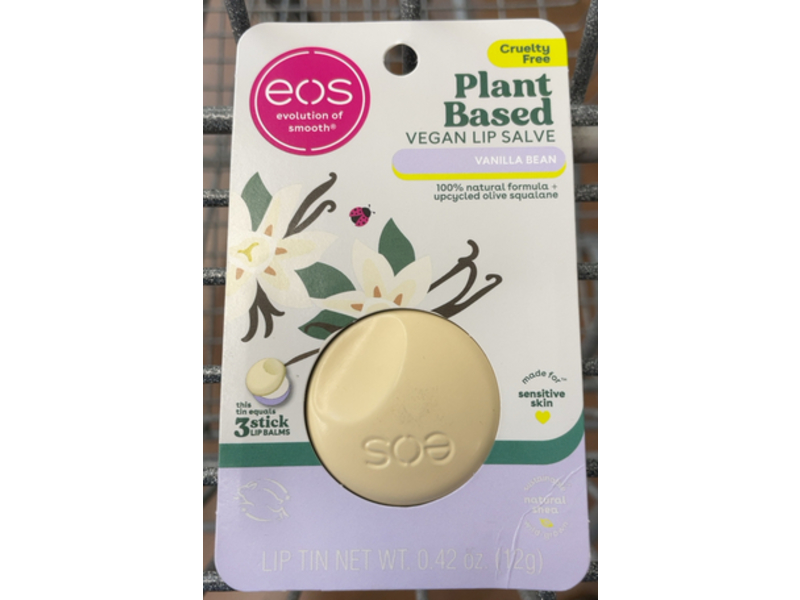 Eos Plant Based Lip Salve, Vanilla Bean, 0.42 oz/12 g