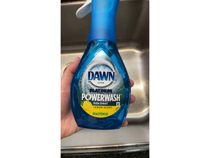 Dawn Ultra Platinum Power Wash Dish Spray, Lemon Scent, 16 fl oz/473 mL