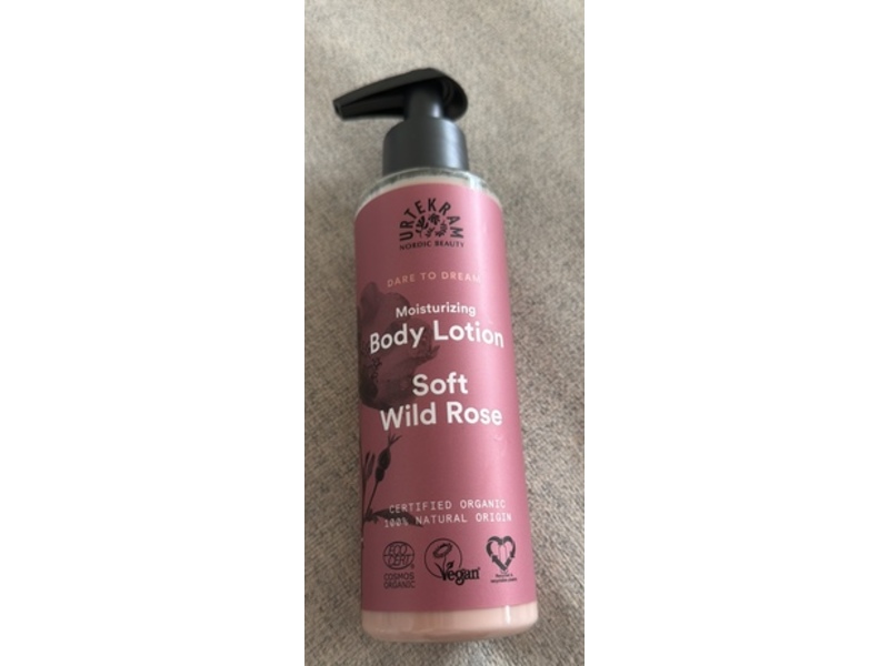 Urtekram Moisturizing Body Lotion, Soft Wild Rose, 8.2 fl oz/245 mL