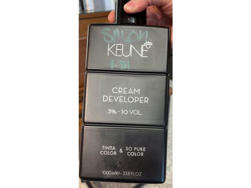 Keune Developer Cream Tinta Color & So Pure Color, 10 Vol, 33.8 fl oz/1000 mL