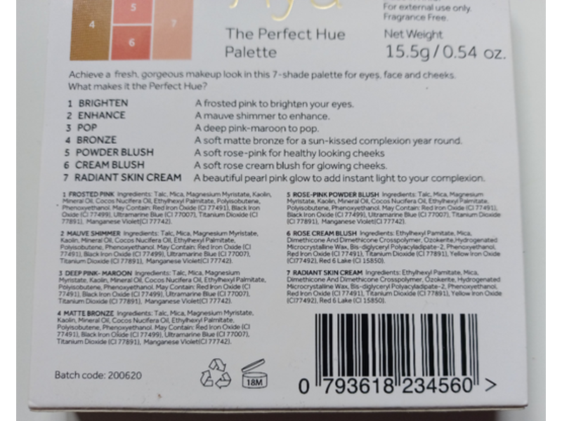 Ayu The Perfect Hue Palette, 0.54 oz/15.5 g