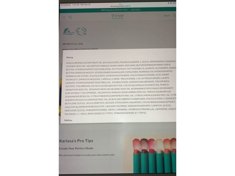 Thrive Causmetics Sheer Strength Hydrating Lip Tint, Kara (Muted Rose)