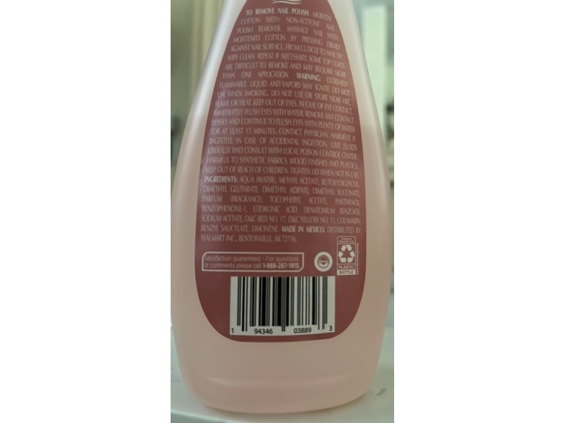 Equate Nail Polish Remover, Non Acetone, 10 fl oz/295 mL