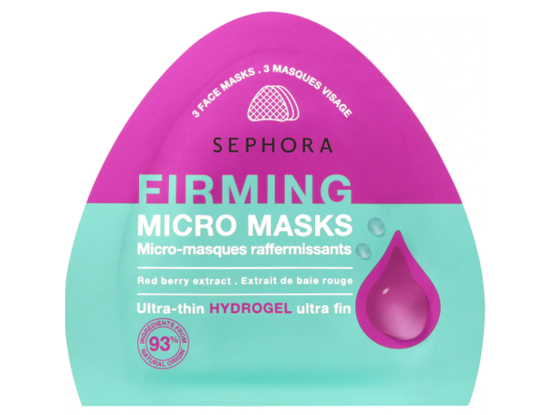 Sephora Firming Micro Masks, Red Berry Extract, 3 Count