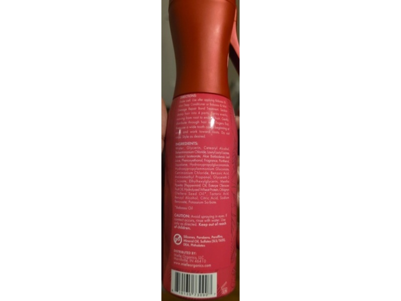 Mielle Organics Damage Repair Leave-In Conditioner, Babassu & Mint, 6.7 fl oz/198 mL
