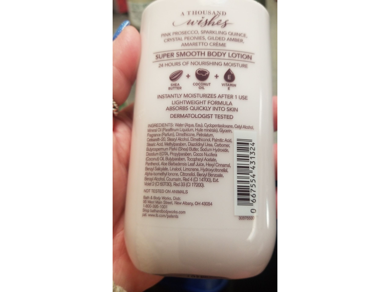 Bath & Body Works A Thousand Wishes Body Lotion, Shea Butter + Vitamin E, 8 fl oz/236 mL