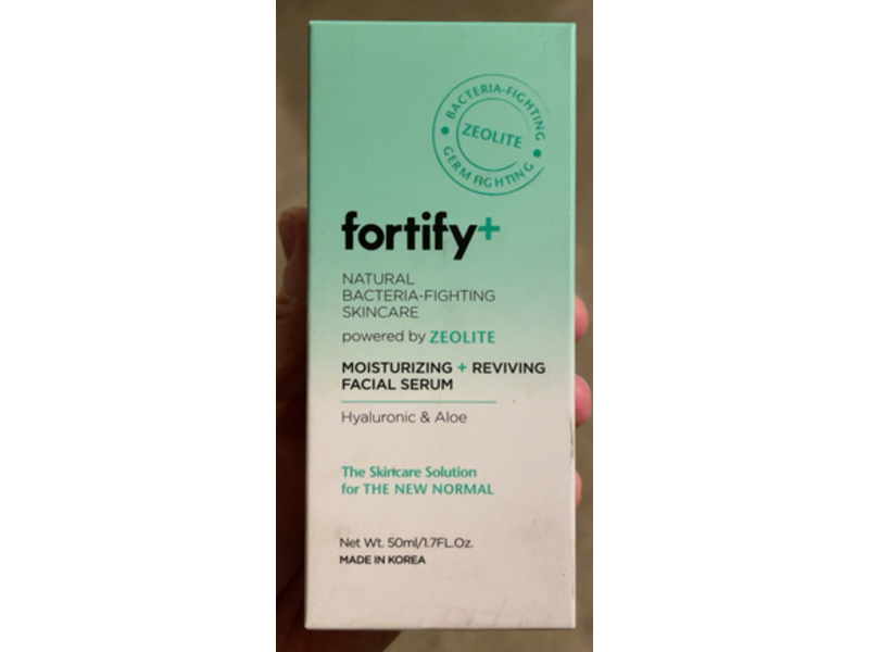 Fortify Natural Bacteria Fighting Face Serum, Hyaluronic Acid & Aloe, 1.67 fl oz/50 mL