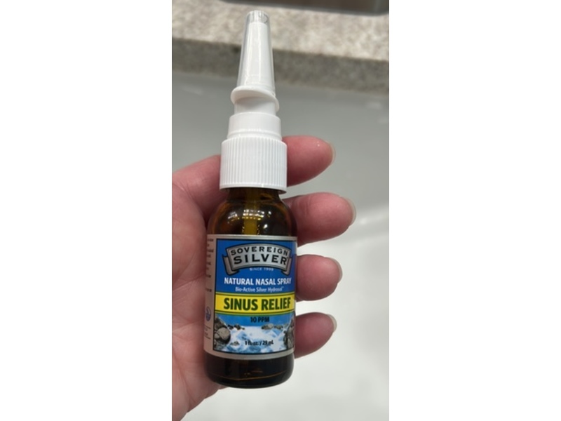 Sovereign Silver Natural Nasal Spray, Sinus Relief, 1 fl oz/29 mL