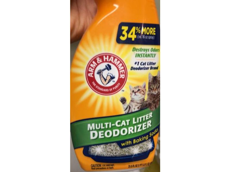 Arm & Hammer Cat Litter Daily Fresh Deodorizing Spray, Baking Soda, 21.5 oz/606 mL