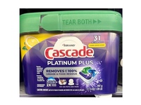 Cascade Platinum Plus Dishwasher Detergent Pods, Clean Lemon Scent, 31 Count - thumbnail 3