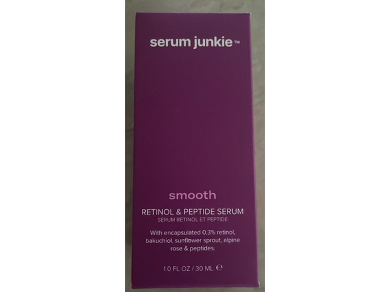 Serum Junkie Smooth Serum, Retinol & Peptide, 1 fl oz/30 mL
