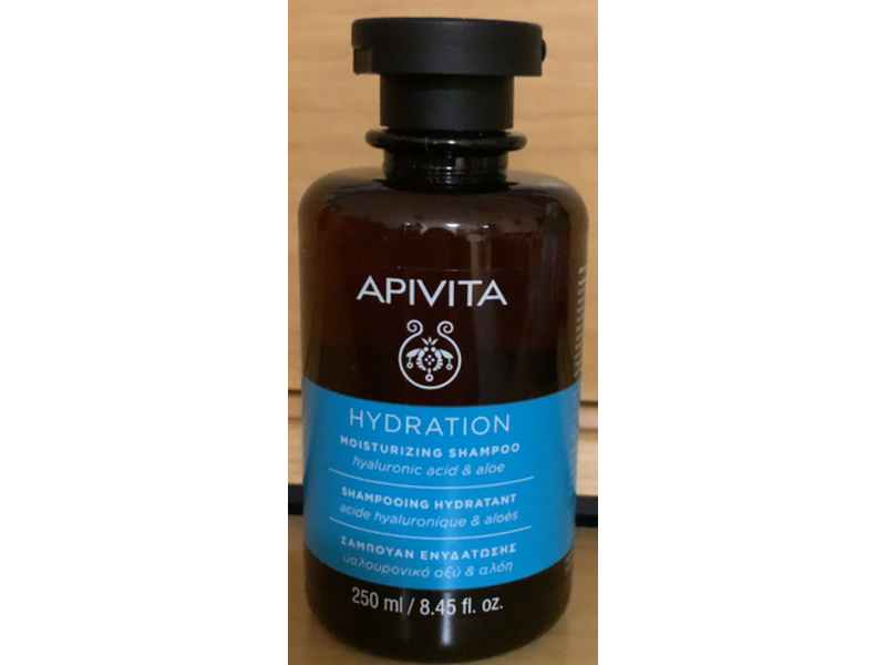 Apivita Hydration Moisturizing Shampoo, Hyaluronic Acid & Aloe, 8.45 fl oz/250 mL