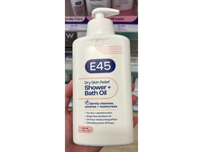E45 Dry Skin Relief Shower + Bath Oil, 500 mL