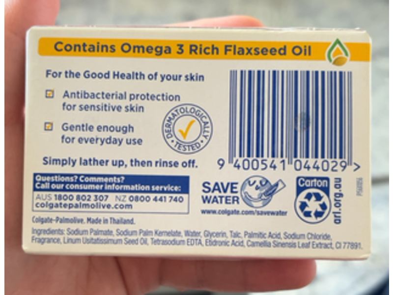 Protex Antibacterial Gentle Soap, Flaxseed Oil, 90 g