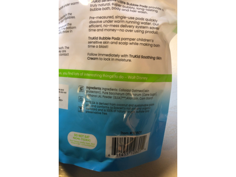 TruKid Bubble Podz Bubble Bath, 60 Count