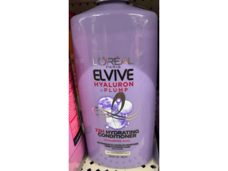 L'Oreal Paris Elvive Hyaluron + Plump 72h Hydrating Conditioner, 26.5 fl oz/785 mL