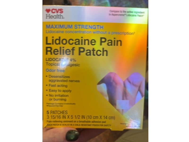 CVS Health Lidocaine Pain Relief Patch, 5 Count