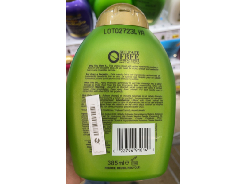 Ogx Hydrating + Shampoo, Tretree MInt, 13 fl oz/385 mL