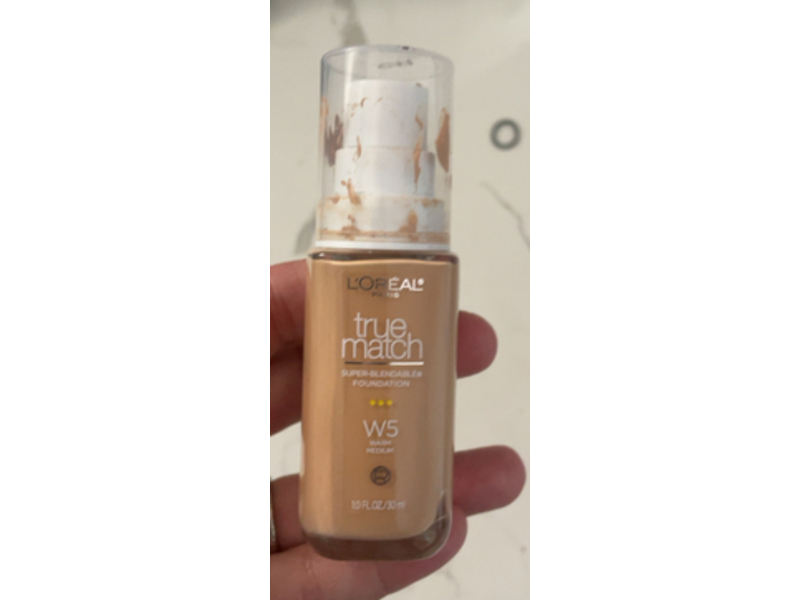 L'Oreal Paris True Match Super-Blendable Foundation, W5 Warm Medium, 1.0 fl oz/30 mL