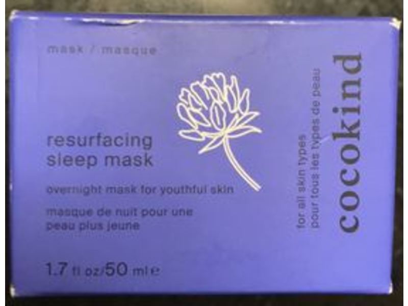 Cocokind Resurfacing Sleep Mask, 1.7 fl oz/50 mL