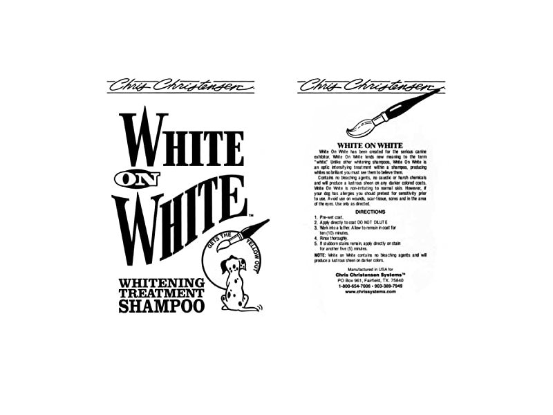 Chris Christensen White on White Dog Shampoo, 16 fl oz/473 mL
