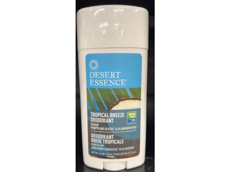 Desert Essence Deodorant, Tropical Breeze, 2.5 oz/70 mL