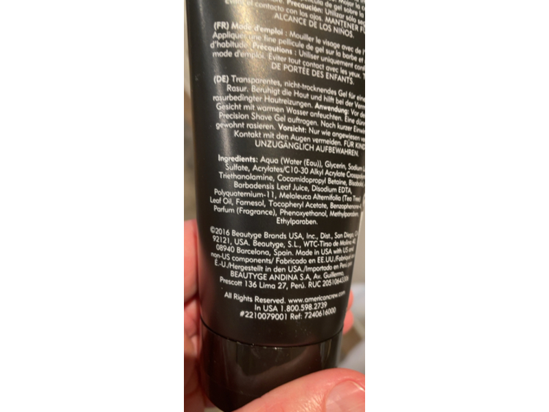 American Crew Precision Shave Gel , 5.1 fl oz/150 mL