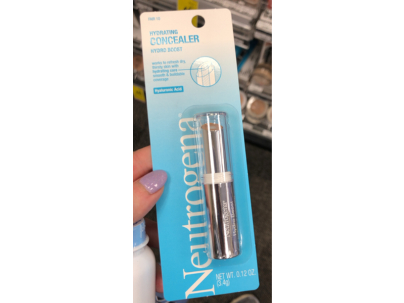 Neutrogena Hydro Boost Hydrating Concealer, Fair 10, 0.12 oz/3.4 g